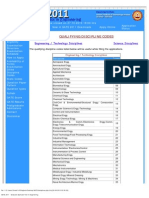 Qualifying Discipline Codes: Engineering / Technology Disciplines Science Disciplines