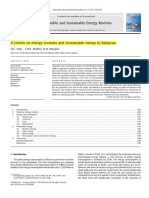 A Review On Energy Scenario and Sustainable Energy in Malaysia