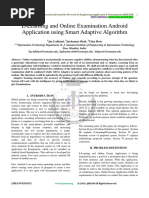 E-Learning and Online Examination Android Application Using Smart Adaptive Algorithm