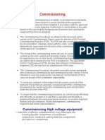 Commissioning: Commissioning High Voltage Equipment