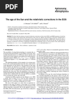 The Age of The Sun and The Relativistic Corrections in The EOS