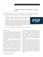 Hypnotherapy and Cognitive-Behaviour Therapy in Cancer Care - The Patients' View