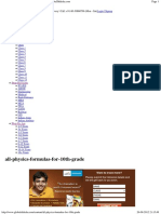 Physics Formulae For Grade 10