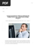 Cansaço Persistente Pode Ser Síndrome Da Fadiga Crônica Com Cortisol Baixo (Fadiga Adrenal) Dr. Roberto Franco Do Amaral Neto