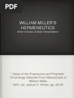 William Miler's Hermeneutics