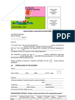 Education Loan Form