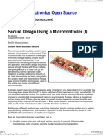 Secure Design Using A Microcontroller (I)