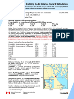 2010 National Building Code Seismic Hazard Calculation: Canada Canada