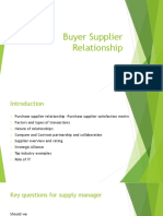 Buyer Supplier Relationship