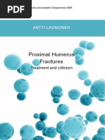 Proximal Humerus Fractures: Antti Launonen