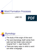 5word Formation Processes