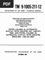 Operator and Organizational Maintenance Manual Pistol, Caliber .45, Automatic, M1911A1