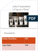 Starbucks Corporation "One Cup at A Time"