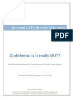 Journal of Pediatric Sciences: Diphtheria: Is It Really OUT?