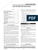 Installation and Start-Up Instructions: ZONECC3Z (AC/HP) 01