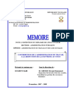 Memoire Koffi Dogbevi - Ecole Nationale D'administration PDF