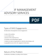 Areas of Management Advisory Services