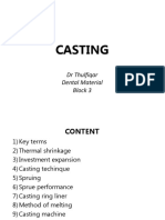 Casting: DR Thulfiqar Dental Material Block 3