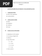 Questionnaire For Automatic Voltage Regulator: PROJECT TITLE: Market Survey For UNITROL 1000 BY: Balaji V R