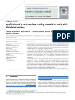 Pediatric Dental Journal: Application of A Tooth-Surface Coating Material To Teeth With Discolored Crowns