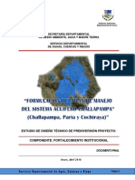 Plan de Manejo Del Acuífero de Challapampa