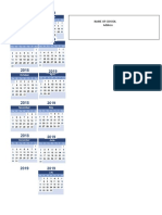 Academic Calendar Template