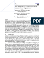 A Systematic Review of Budgeting and Budgetary Control in Government Owned Organizations