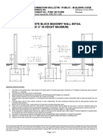 6" Concrete Block Masonry Wall Detail (6'-0" in Height Maximum)