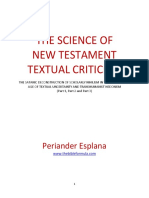 The Science of New Testament Textual Criticism by Periander Esplana