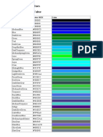 HTML Color Values&Names