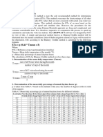 Eto P (0.46 Tmean + 8) : 2 Blanney-Criddle Methods