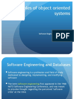 Principles of Object Oriented Systems: Software Engineering Department