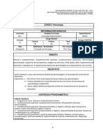 Plano de Ensino Psicologia Experimental II-2017-1