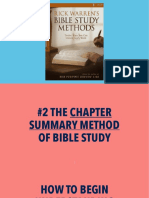 Bible Study Methods-#2 Chapter Summary