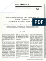 Ferrite Morphology and Variations in