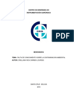 Falta de Conocimiento Sobre Contaminacion Ambiental