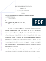 Signed Order - League of United Latin American Citizens of Iowa and Taylor Blair vs. Iowa Secretary of State Paul Pate