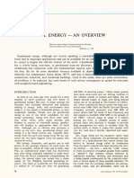 Geothermal Energy - An Overview