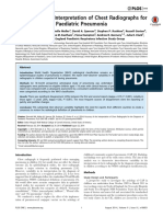 Accuracy of The Interpretation of Chest Radiographs For The Diagnosis of Paediatric Pneumonia