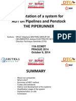 Presentation of A System For AUT On Pipelines and Penstock The Piperunner