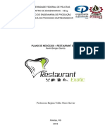 Plano de Negócios - Exotic Restaurante