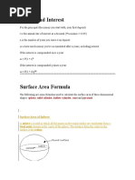 Compound Interest: Sphere, Solid Cylinder, Hollow Cylinder, Cone Pyramid