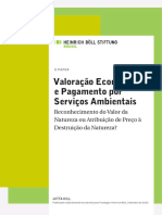 Valoração Econômica e Pagamento Por Serviços Ambientais