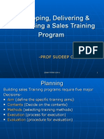 Developing, Delivering & Reinforcing A Sales Training Program