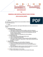 Methodology For Removal and Installation of Hvac System (Fcu & Accu) Units