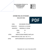 Informe Anual de Actividades TEC 15 E Ciclo 2017-2018