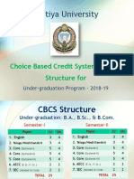 CBCS Structure For UG Programs 2018-19