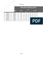 Monthly Billing Plan - AUG 2018: Due Date Project Stage S.No Per Day