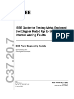 IEEE Guide For Testing Metal-Enclosed Switchgear Rated Up To 38 KV For Internal Arcing Faults