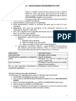 Y N - Negotiable Instruments Law: Asay Otes